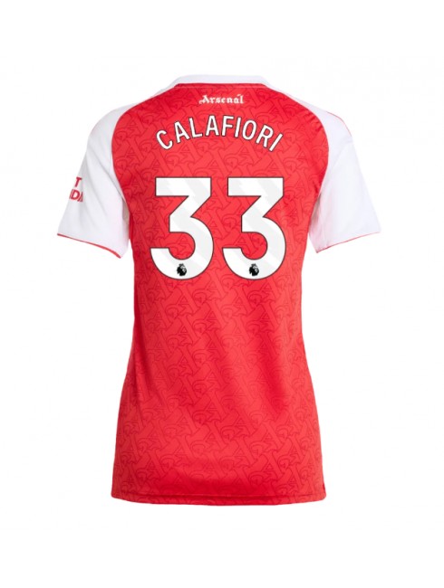 Arsenal Riccardo Calafiori #33 Zenski Domaci Dres 2025-26 Kratak Rukavima Arsenal Riccardo Calafiori #33 Zenski Domaci Dres 2025-26 Kratak Rukavima